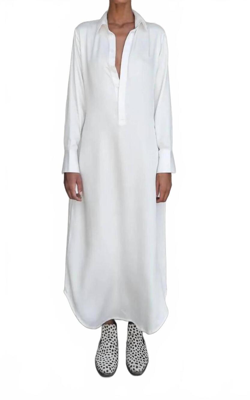 NEW LUCIEE women's philomena shirt dress in ivory